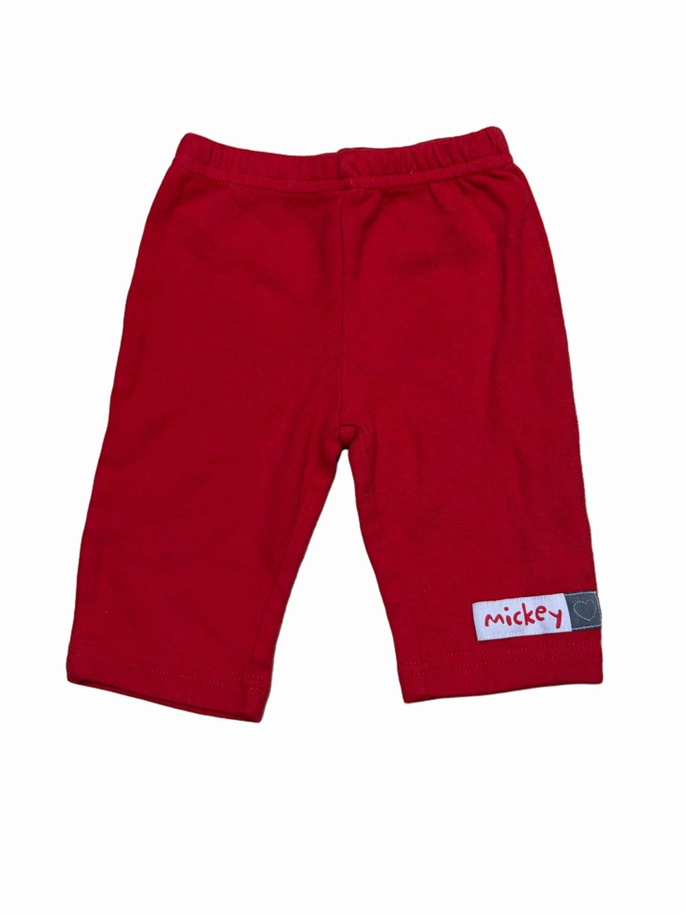 Disney Baby Mickey Mouse Red Cotton Pull On Pants Infant 0-3 Months